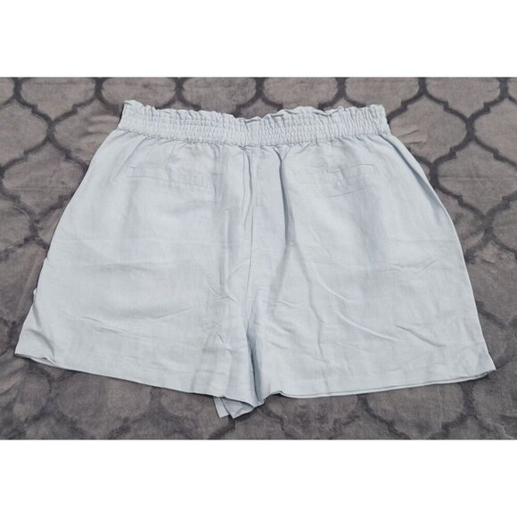 NWOT Womens BlankNYC Light Blue Elastic Waist Shorts L - Picture 2 of 5